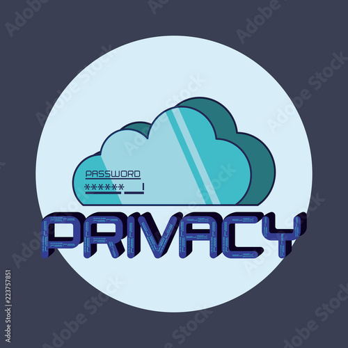 cloud computing data privacy icon