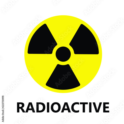Radioactive zone alert sign