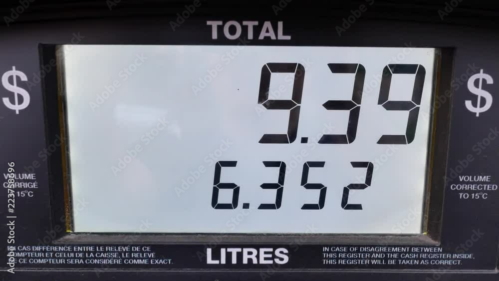 Big screen of rising gas prices on pump screen nwith 4k resolution Big screen of rising gas prices on pump screen nwith 4k resolution