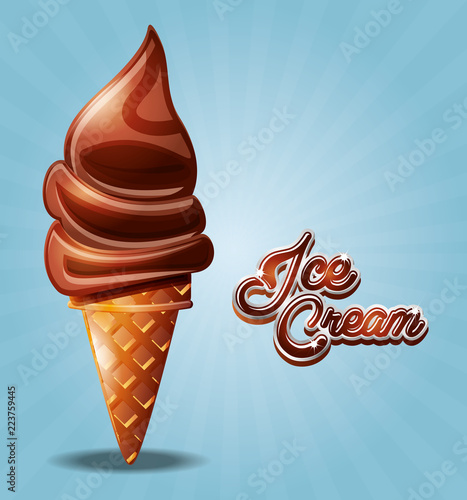 delicious ice cream cone