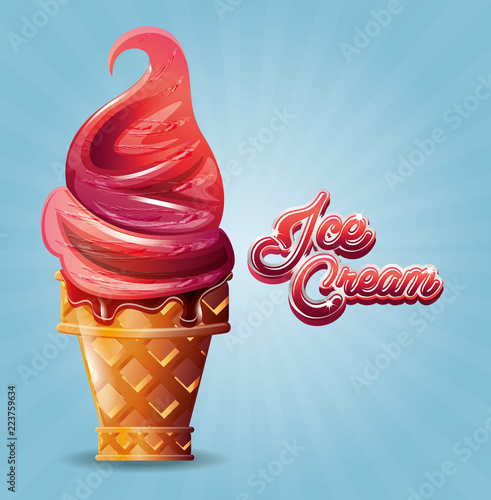 delicious ice cream cone