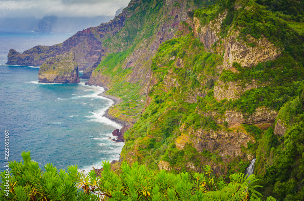 Incredible view of the sea coast. Madeira. Portugal