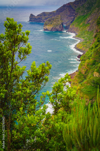 Incredible view of the sea coast. Madeira. Portugal
