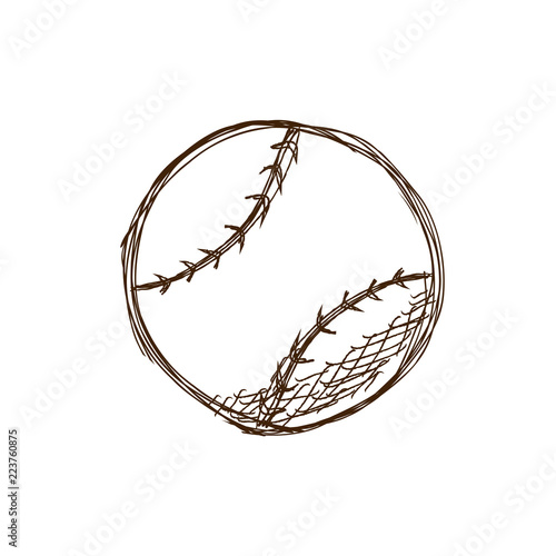 a baseball sketch. vector illustration