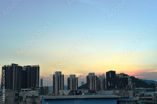 urban shenzhen at sunset moment (2)