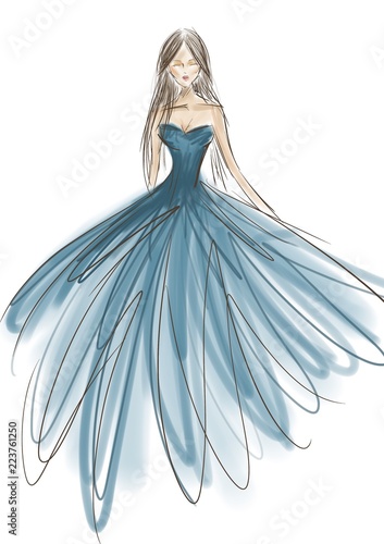 woman fashion sketch