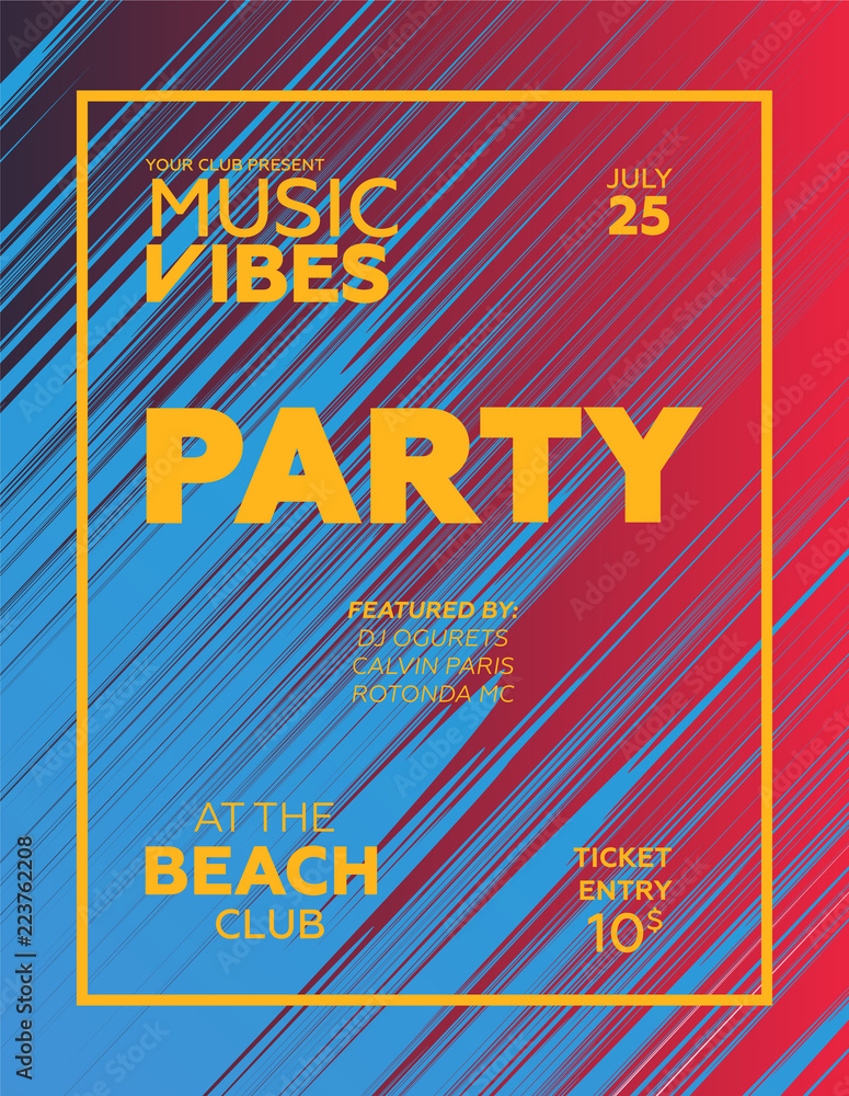Fototapeta premium Night Party banner template