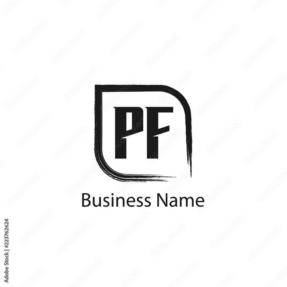 Initial Letter PF Logo Template Design Initial Letter PF Logo Template Design