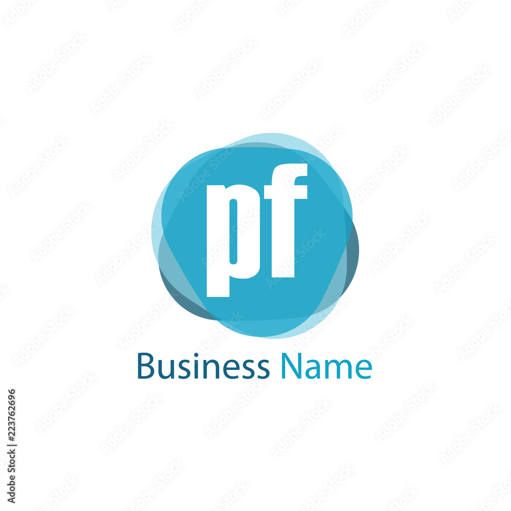 Initial Letter PF Logo Template Design Initial Letter PF Logo Template Design