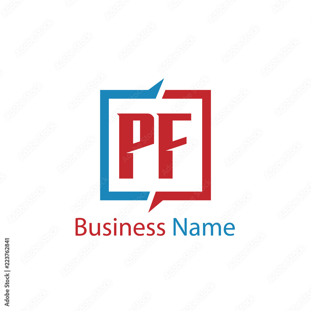 Obraz premium Initial Letter PF Logo Template Design