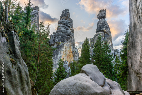 National Park of Adrspach-Teplice rocks. Rock Town. Czech Republic photo