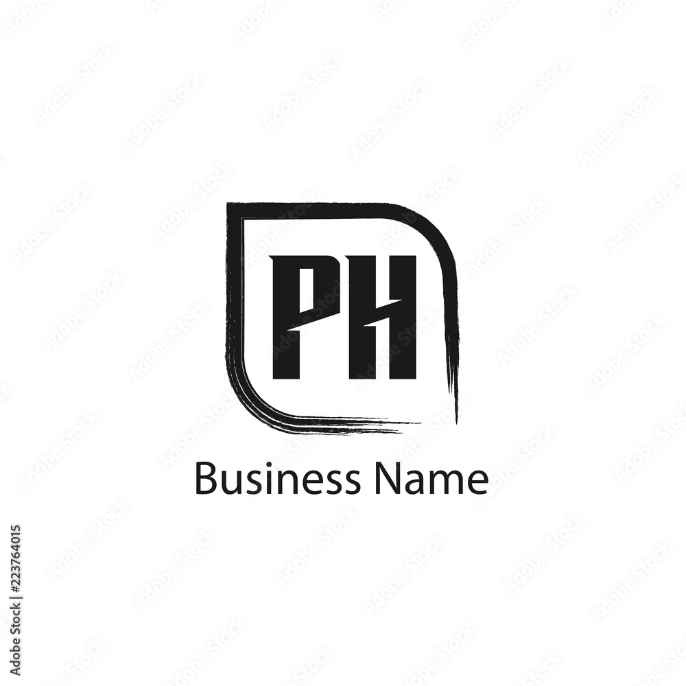 Obraz premium Initial Letter PH Logo Template Design