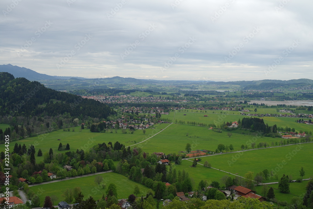Obraz premium Germany. Mountains. field. village