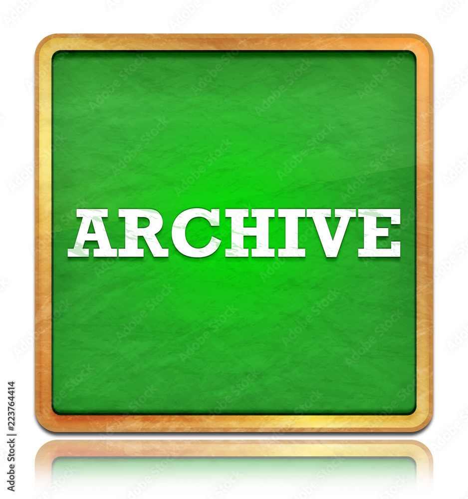 Obraz premium Archive green chalkboard square button