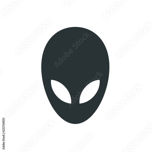 Simple alien head icon for digital and print