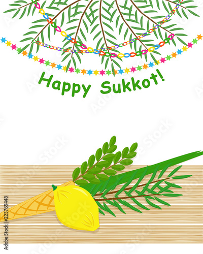 Jewish holiday symbols of Sukkot, four species