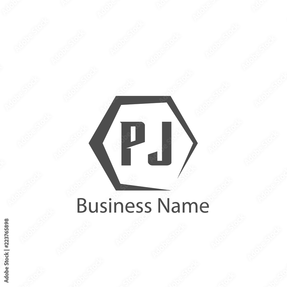 Initial Letter PJ Logo Template Design