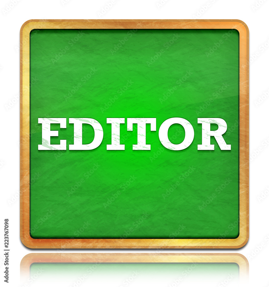 Editor green chalkboard square button Editor green chalkboard square button