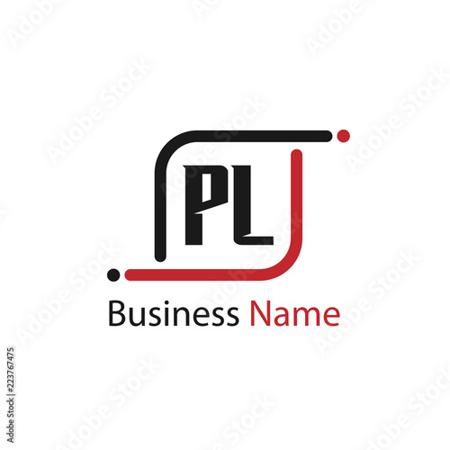 Initial Letter PL Logo Template Design