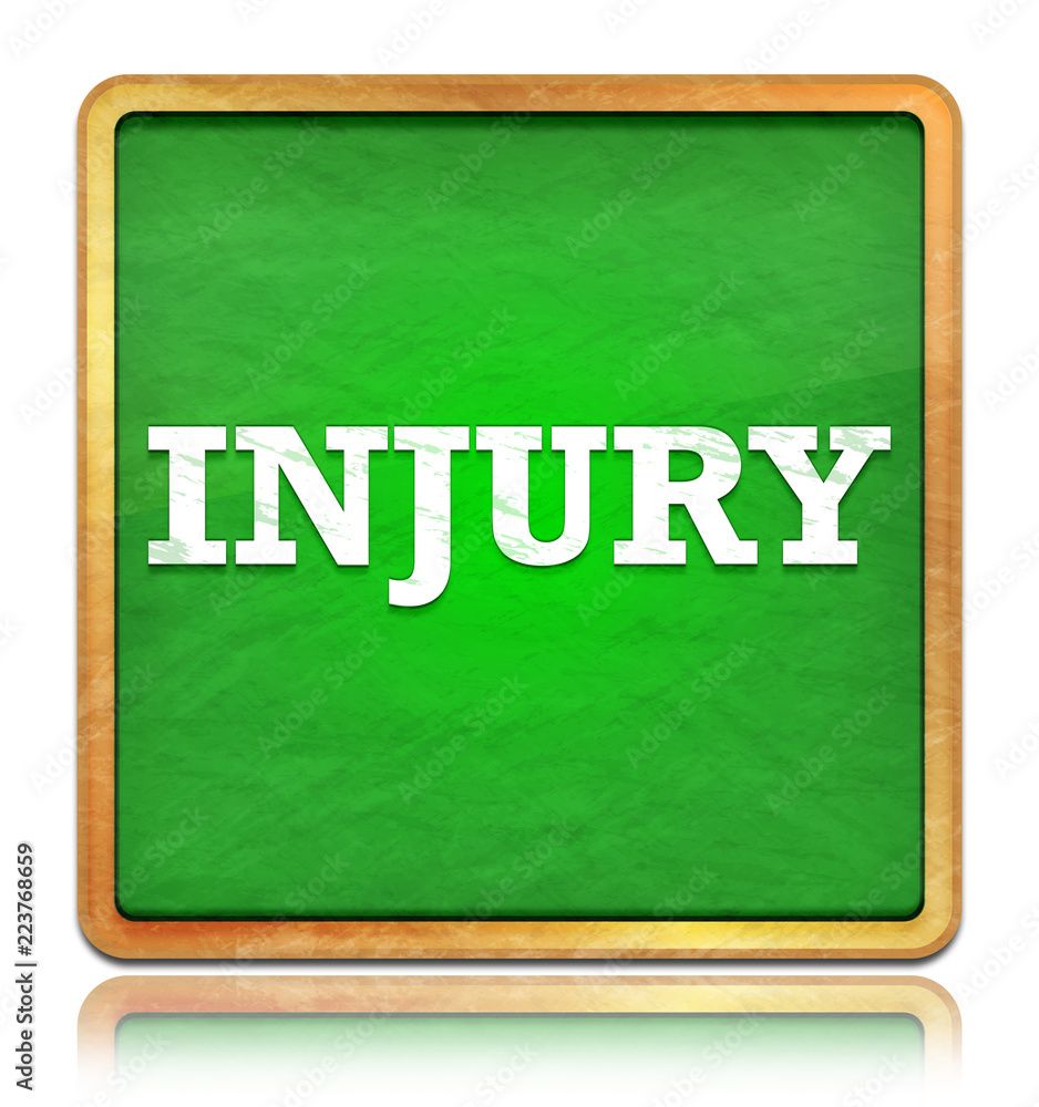 Obraz premium Injury green chalkboard square button