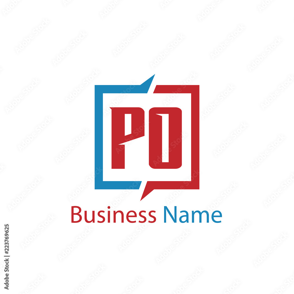 Obraz premium Initial Letter PO Logo Template Design