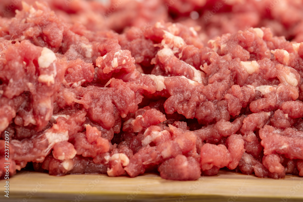 minced meat, pork, beef, forcemeat, clipping path minced meat, pork, beef, forcemeat, clipping path