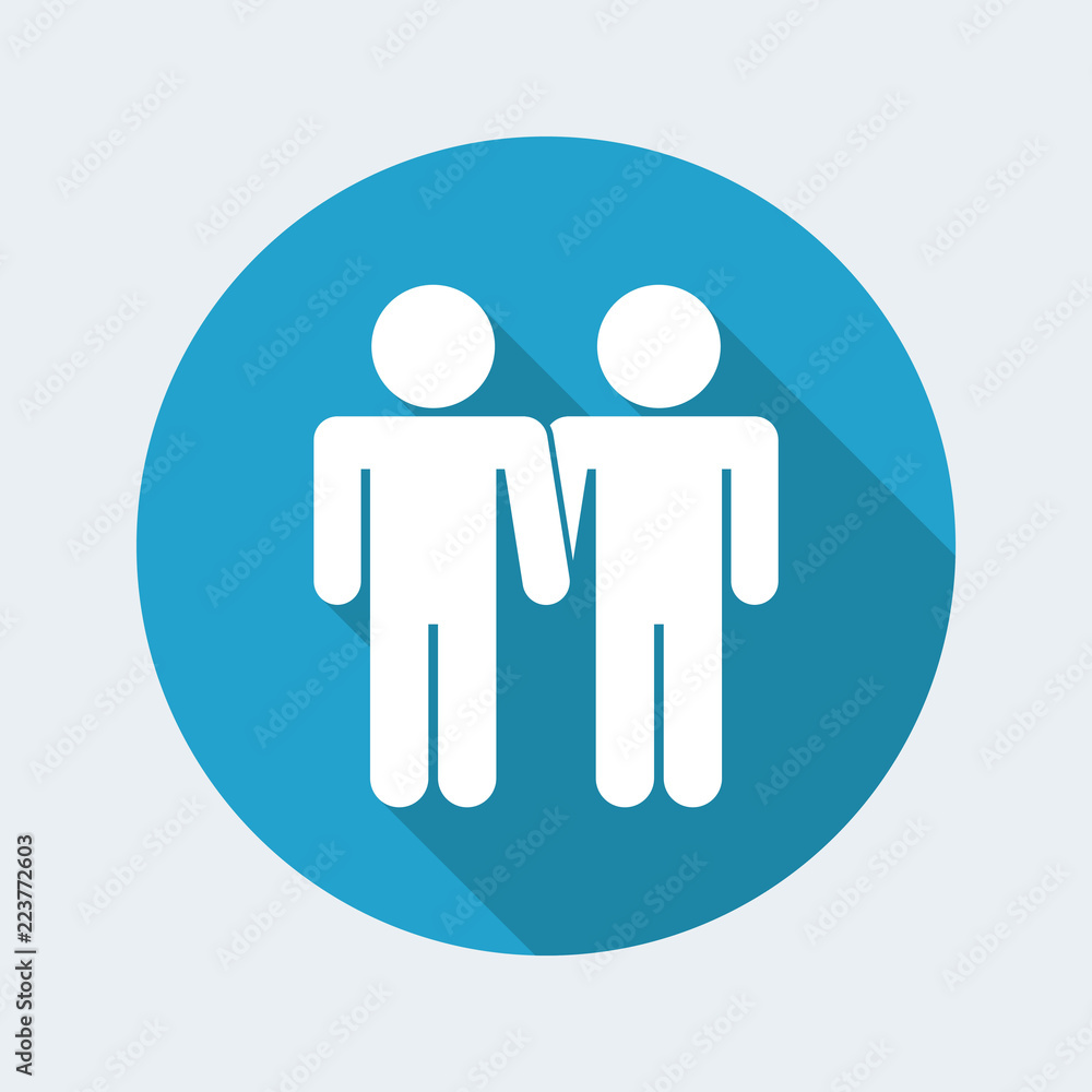 Vector illustration of homosexual partner couple icon Vector illustration of homosexual partner couple icon