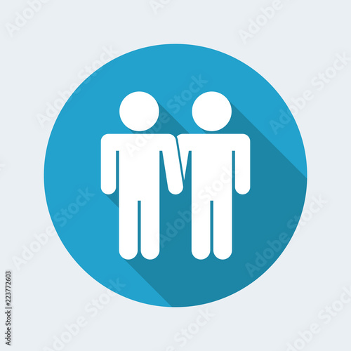 Vector illustration of  homosexual partner couple icon