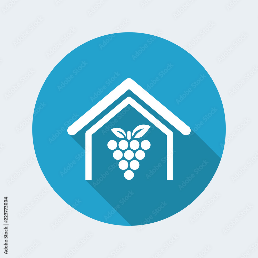 Vector illustration of single isolated wine farm icon Vector illustration of single isolated wine farm icon