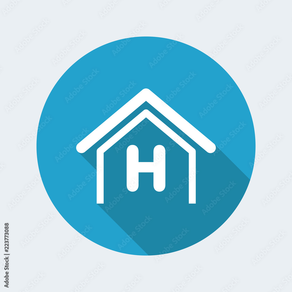 Vector illustration of single isolated hospital icon Vector illustration of single isolated hospital icon