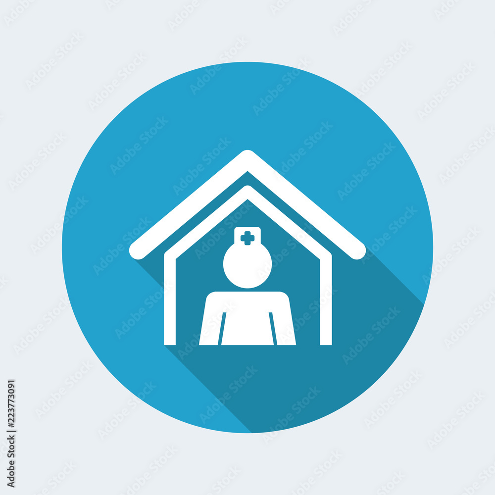 Vector illustration of nurse in hospital icon Vector illustration of nurse in hospital icon