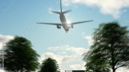 Airplane Arriving to Catania Fontanarossa Airport to Italy photo