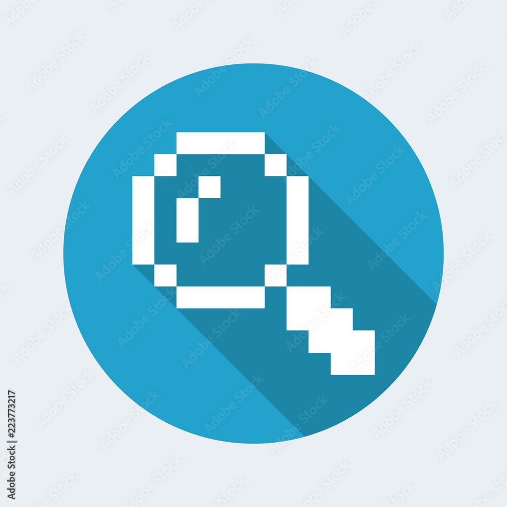 Vector illustration of pixel computer icon Vector illustration of pixel computer icon