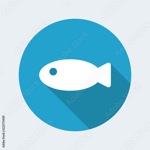 Vector illustration of single isolated fish icon
