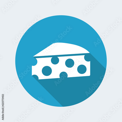 Vector illustration of single isolated cheese icon