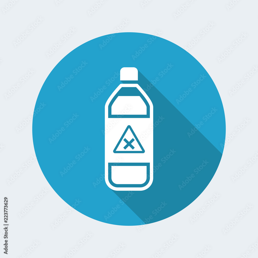 Vector illustration of single isolated danger bottle icon Vector illustration of single isolated danger bottle icon