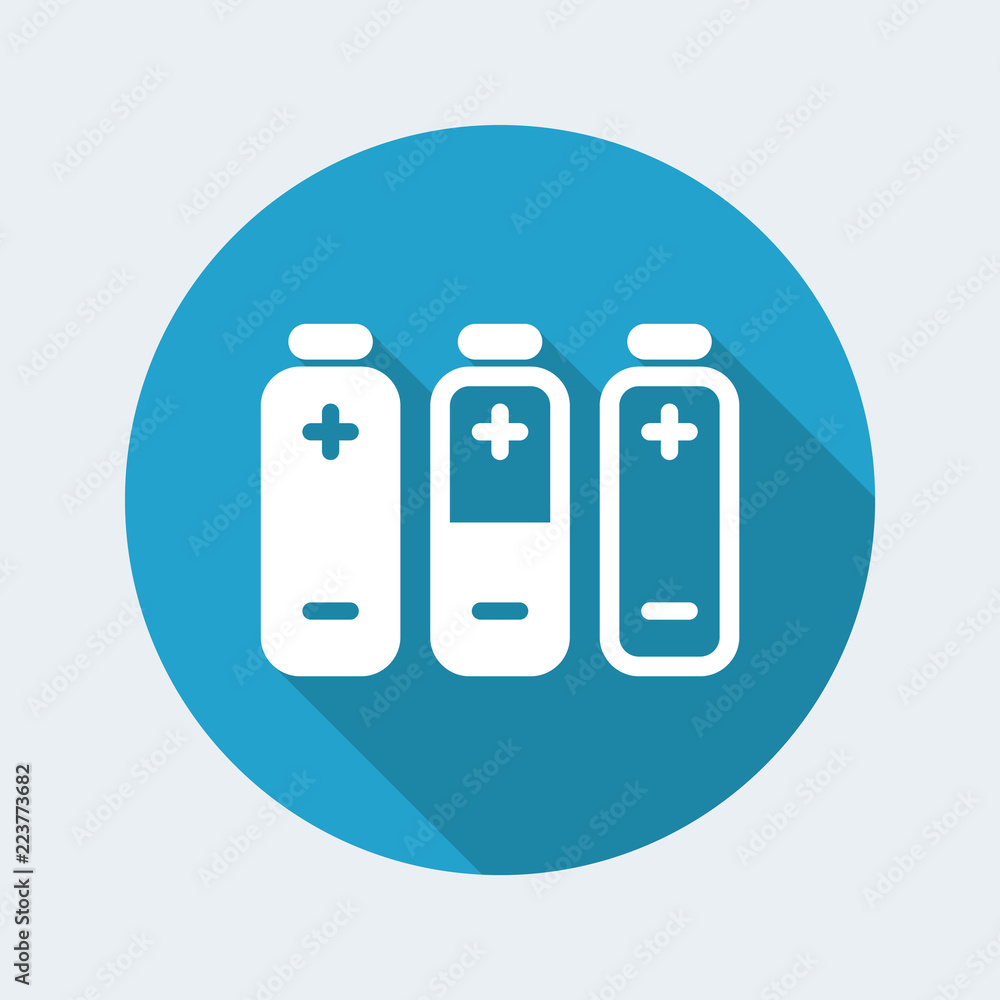 Vector illustration of single isolated battery icon Vector illustration of single isolated battery icon