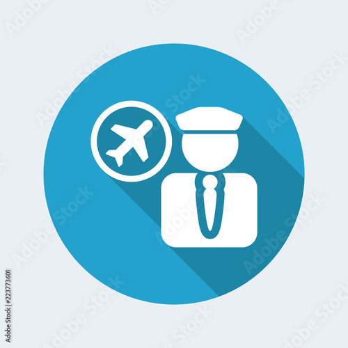 Vector illustration of single isolated air pilot icon