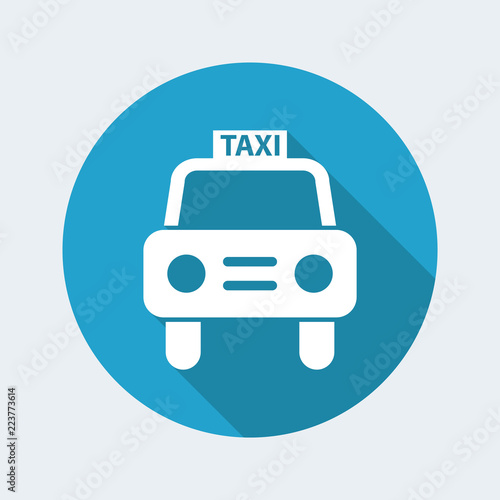 Vector illustration of single isolated taxi icon
