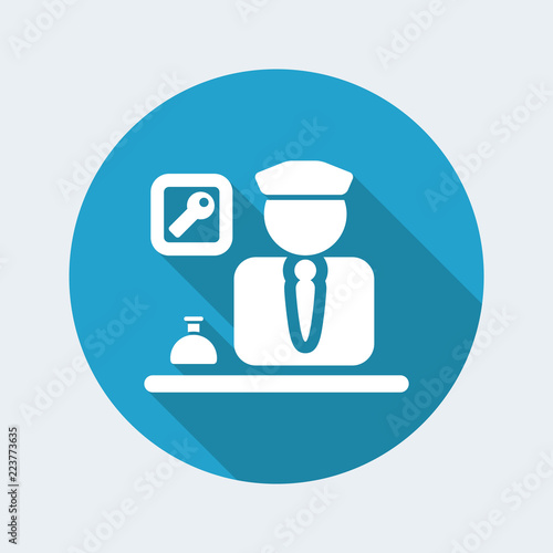 Vector illustration of single isolated hotel icon