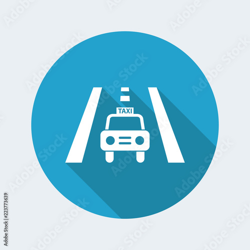 Vector illustration of single isolated taxi icon
