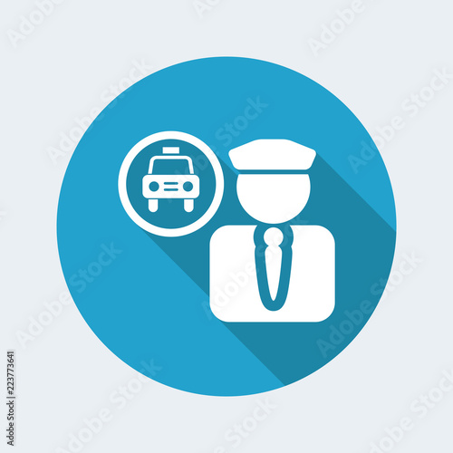 Vector illustration of single isolated driver icon
