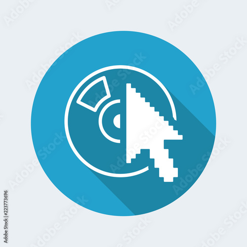 Vector illustration of single isolated player icon