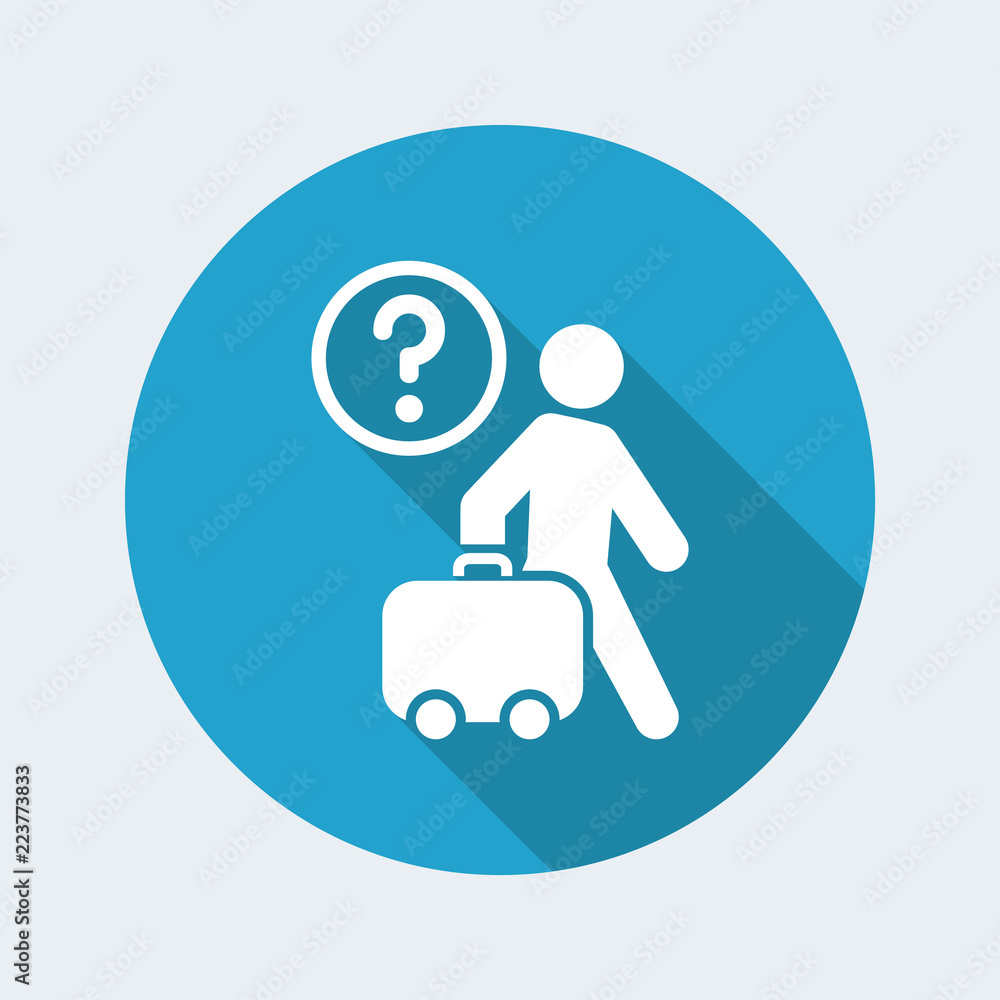 Vector illustration of single isolated traveller icon Vector illustration of single isolated traveller icon