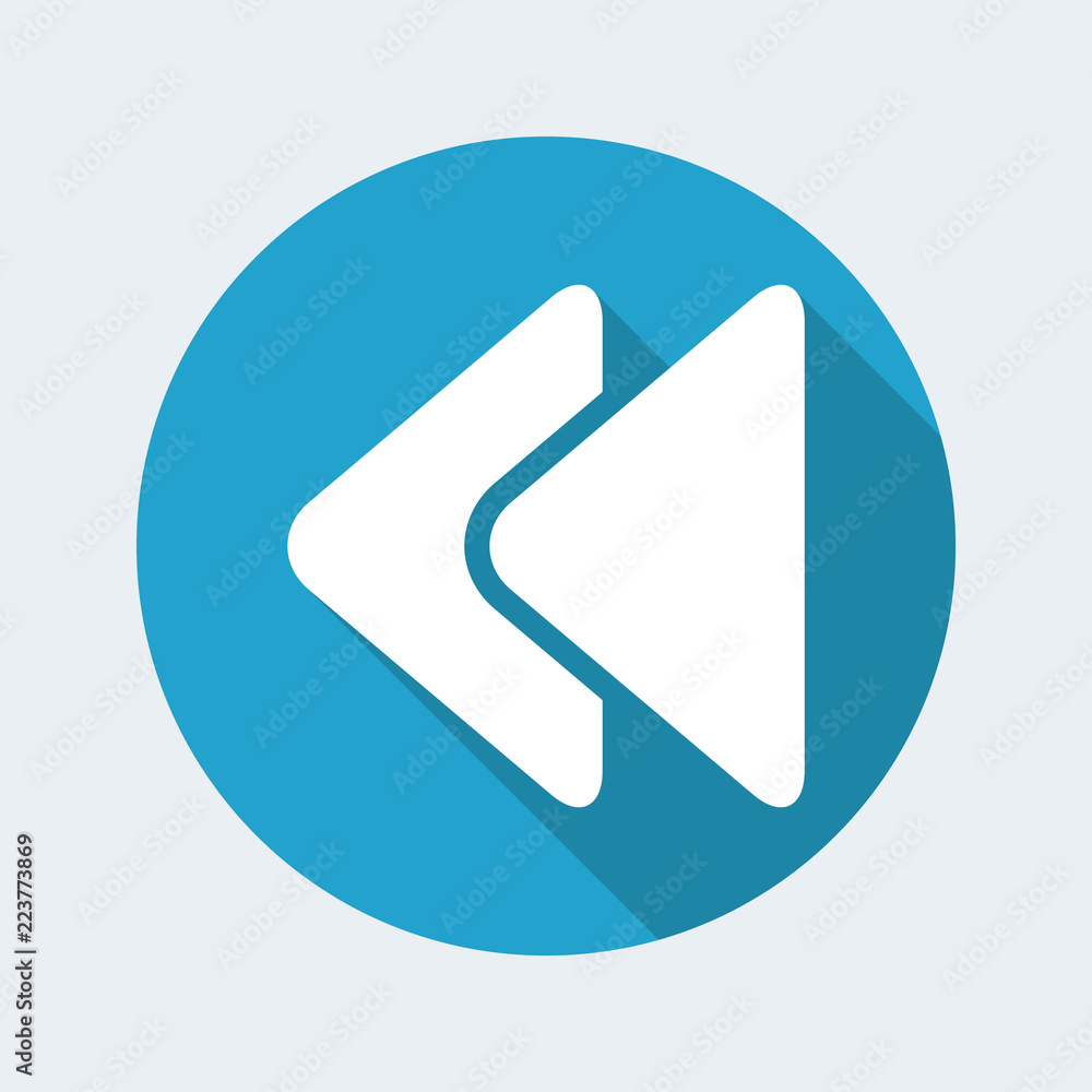 Vector illustration of single isolated rewind icon Vector illustration of single isolated rewind icon