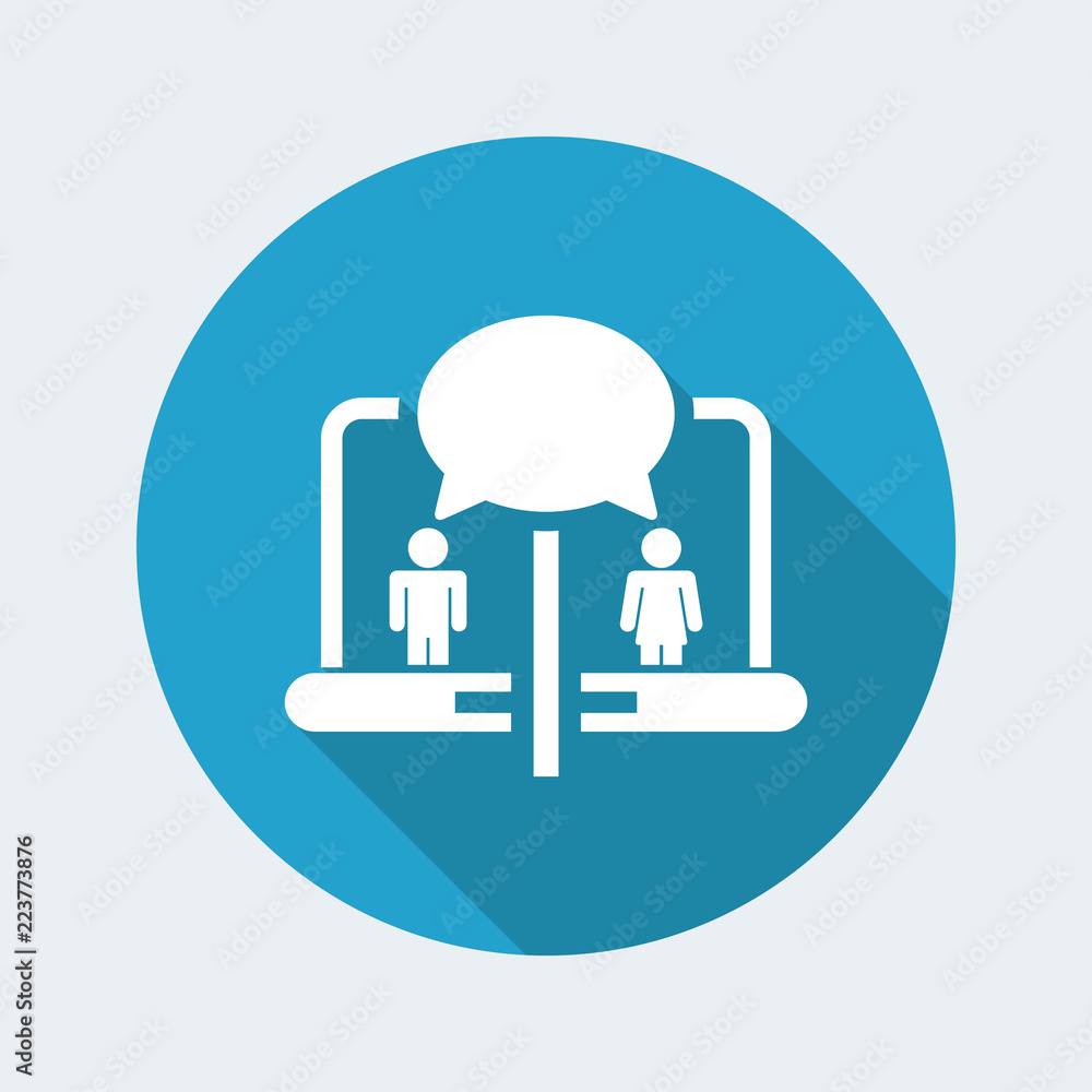 Vector illustration of single isolated chat icon Vector illustration of single isolated chat icon