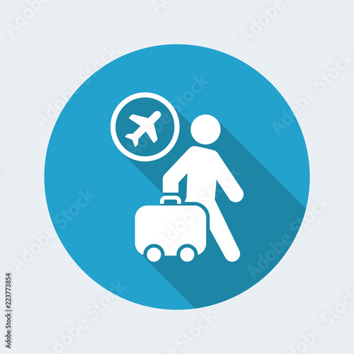 Vector illustration of single isolated airport icon