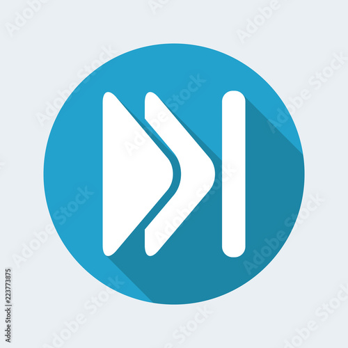 Vector illustration of single isolated skip icon