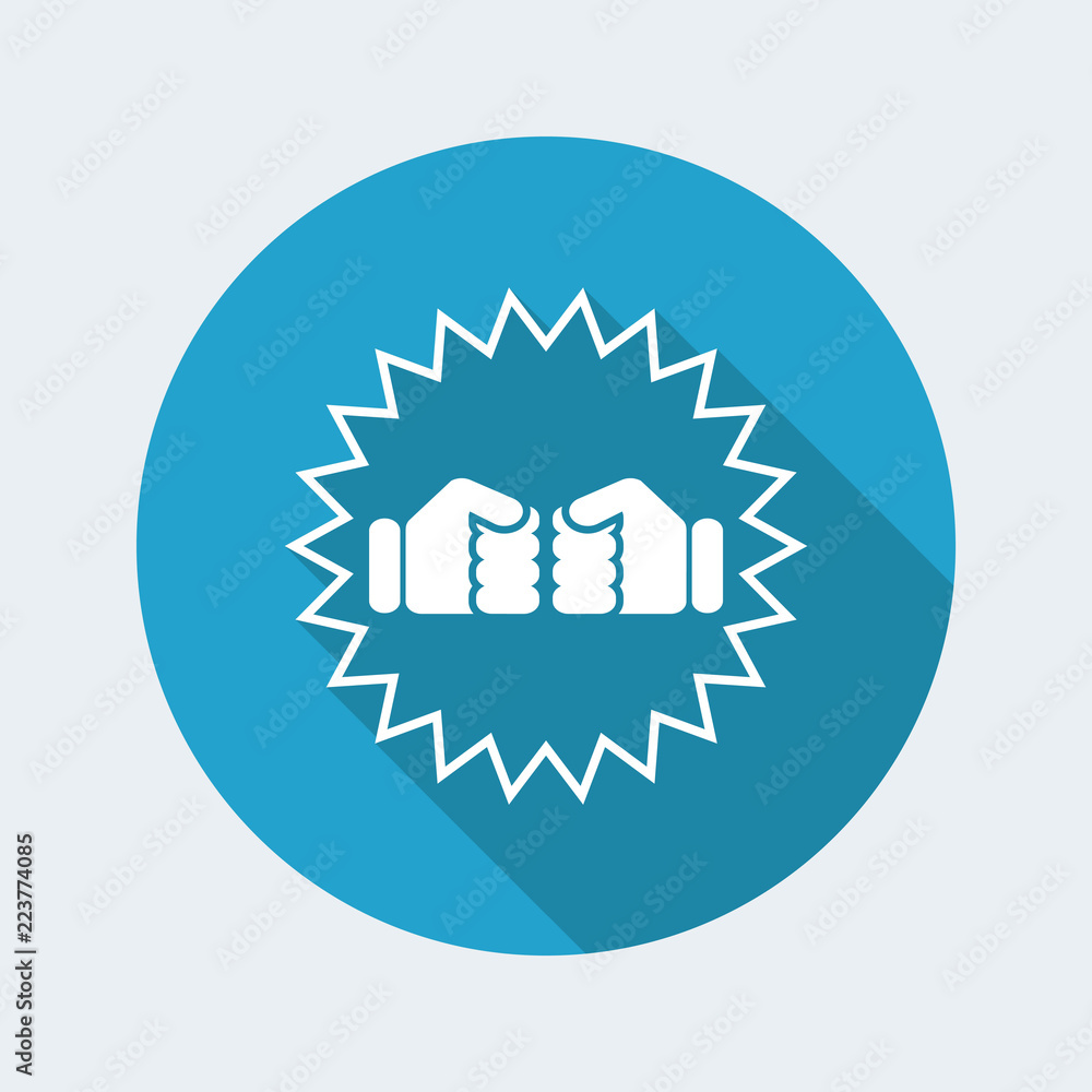 Obraz premium Vector illustration of single isolated boxing icon