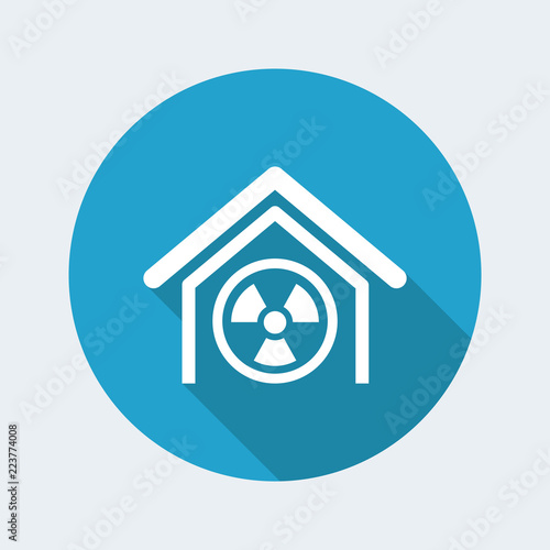 Vector illustration of single isolated radioactive icon